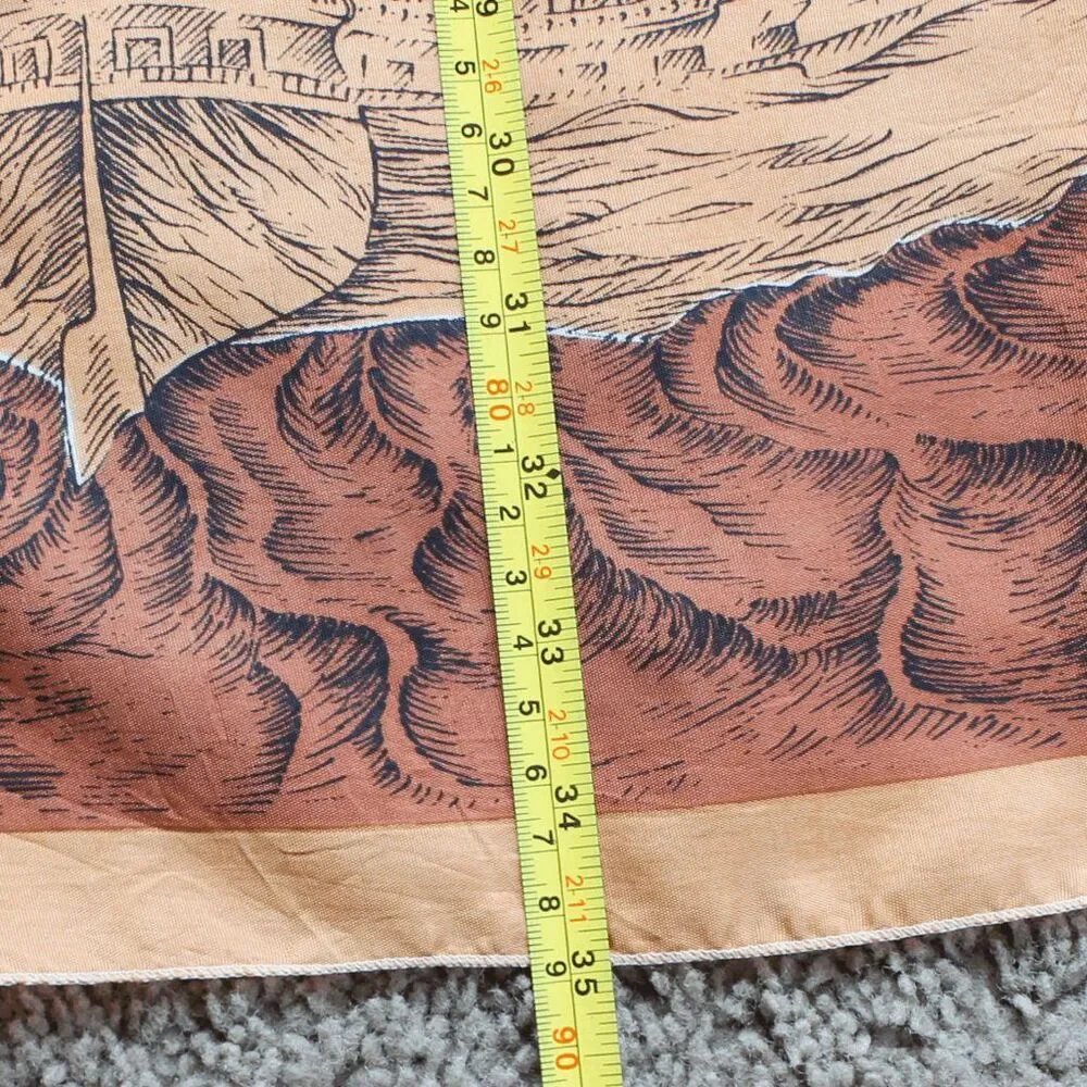 VTG Riga Scenic Castle & Ship Square Scarf 35” souvenir tourist